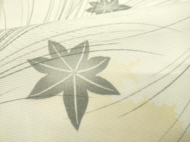 平和屋着物＊夏物 小紋 絽 楓 暈し染め 洗える着物 AABH2112ck