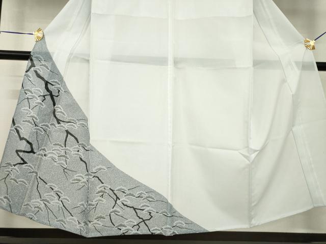 平和屋着物＊夏物　男性　訪問着　絽　松　金彩　洗える着物　AABH2115ck