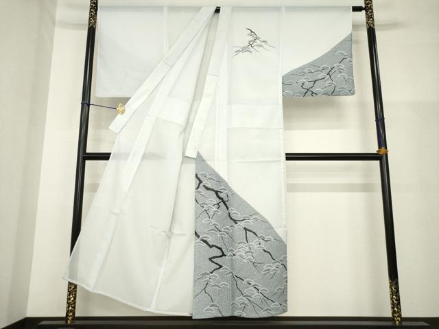 平和屋着物＊夏物　男性　訪問着　絽　松　金彩　洗える着物　AABH2115ck