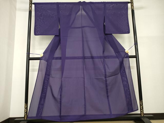 平和屋着物＊夏物 色無地 絽 濃鼠色 洗える着物 AABH2120ck
