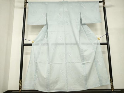 平和屋着物＊夏物 小紋 絽 花丸文 洗える着物 AABH2122ck