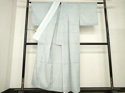 平和屋着物＊夏物 小紋 絽 花丸文 洗える着物 AABH2122ck