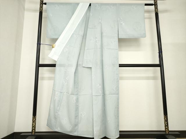 平和屋着物＊夏物 小紋 絽 花丸文 洗える着物 AABH2122ck