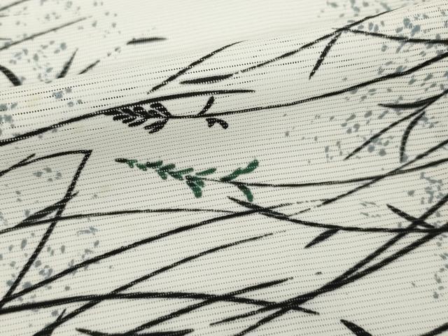 平和屋着物＊夏物 小紋 絽 草花間道 洗える着物 AABH2125ck