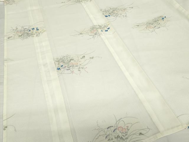 平和屋着物＊夏物 小紋 絽 草花文 小田急百貨店扱い 洗える着物 AABH2126ck