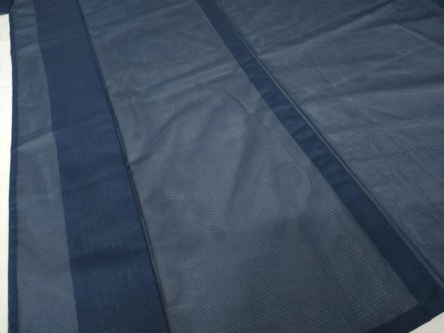 平和屋着物＊夏物 色無地 絽 青褐色 洗える着物 AABH2128ck