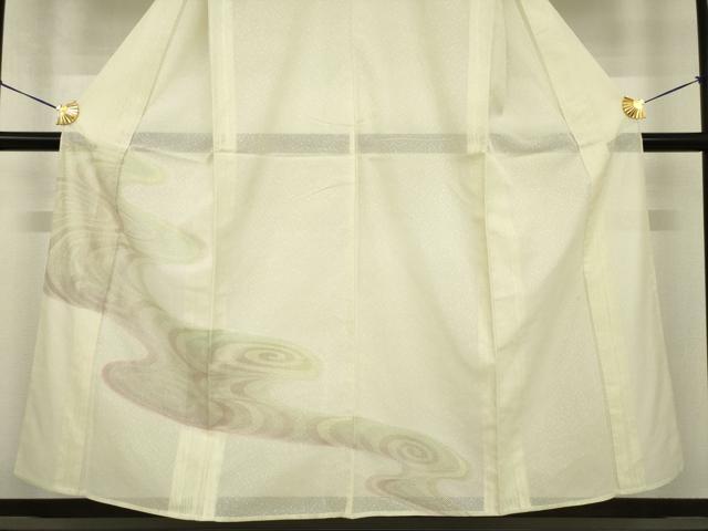 平和屋着物＊夏物　訪問着　中国三大刺繍　スワトウ刺繍　汕頭刺繍　流水紋紗　正絹　逸品　AABH2130ck