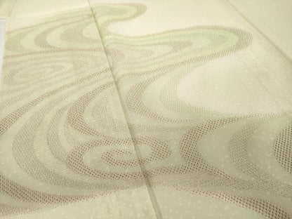 平和屋着物＊夏物　訪問着　中国三大刺繍　スワトウ刺繍　汕頭刺繍　流水紋紗　正絹　逸品　AABH2130ck