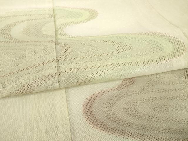 平和屋着物＊夏物　訪問着　中国三大刺繍　スワトウ刺繍　汕頭刺繍　流水紋紗　正絹　逸品　AABH2130ck