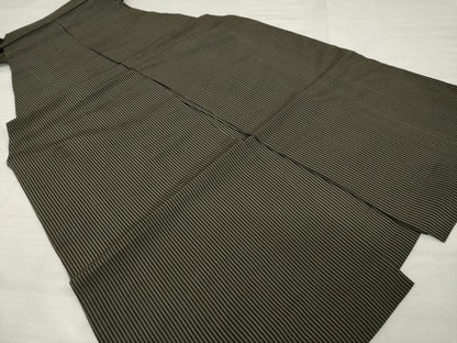 平和屋着物＊夏物　男性　馬乗り袴　縞　正絹　逸品　AABH2141ck