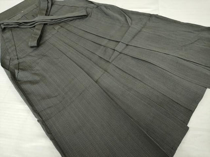 平和屋着物＊夏物 男性 行灯袴 縞 正絹 逸品 AABH2142ck