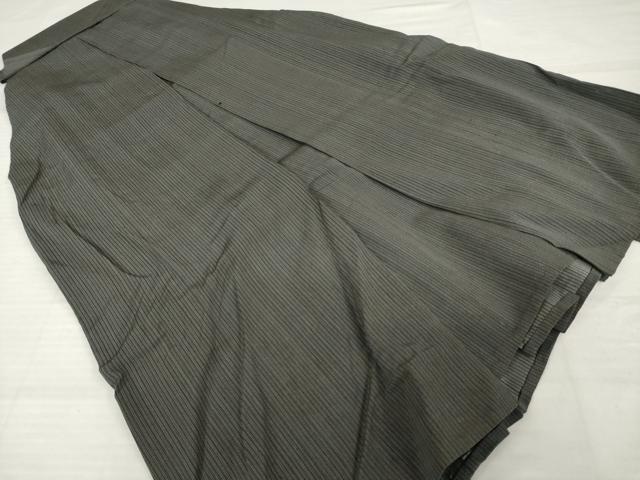 平和屋着物＊夏物 男性 行灯袴 縞 正絹 逸品 AABH2142ck