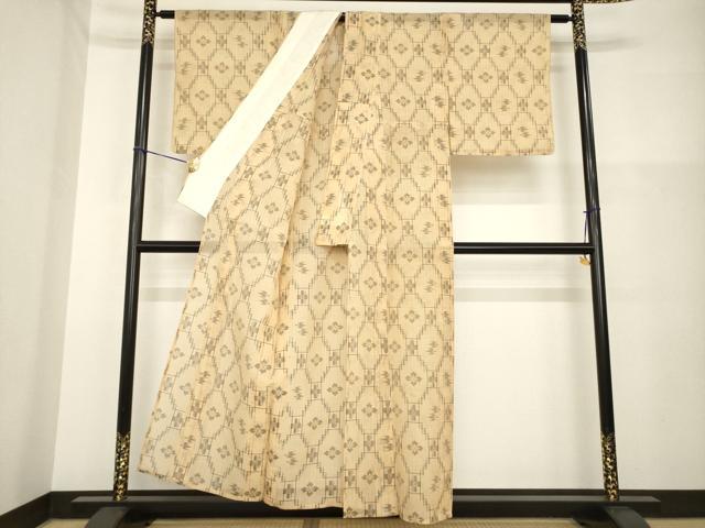 平和屋着物＊夏物 本場琉球絣 夏琉球 飛鳥文 正絹 逸品 AABH2145ck
