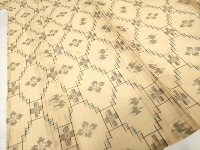 平和屋着物＊夏物 本場琉球絣 夏琉球 飛鳥文 正絹 逸品 AABH2145ck