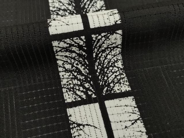 平和屋着物＊夏物　訪問着　変わり絽　間道　暈し染め　黒地　正絹　逸品　未使用　AABH2146ck