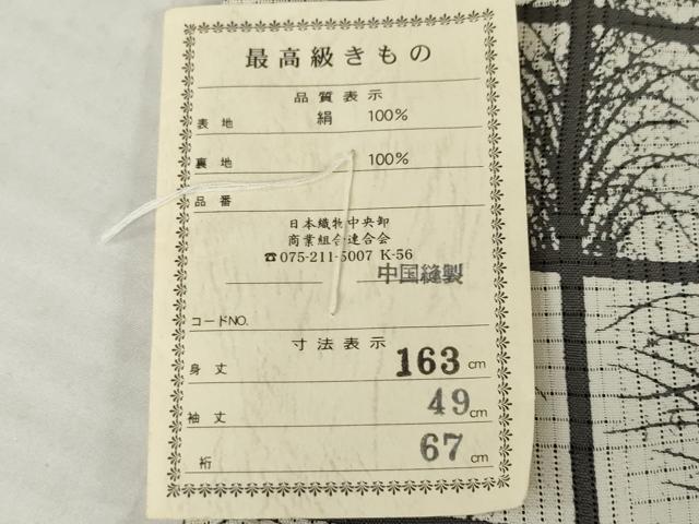 平和屋着物＊夏物　訪問着　変わり絽　間道　暈し染め　黒地　正絹　逸品　未使用　AABH2146ck