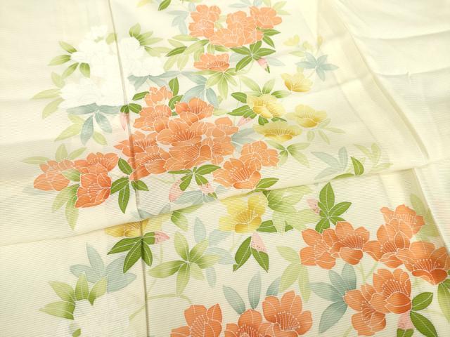平和屋着物＊夏物 訪問着 絽 友禅 草花文 正絹 逸品 AABH2151ck