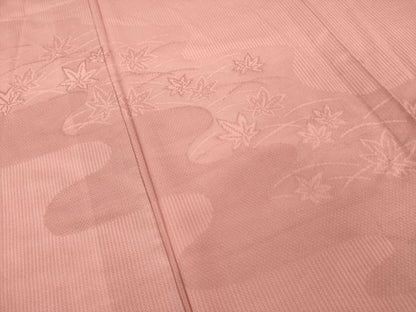 平和屋着物＊夏物 無地絵羽訪問着 流水楓紋絽 蘇芳香色 大丸扱い 正絹 逸品 AABH2154ck