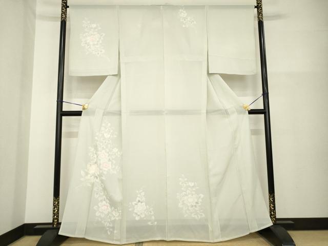 平和屋着物＊夏物 訪問着 絽 草花文 正絹 逸品 AABH2156ck