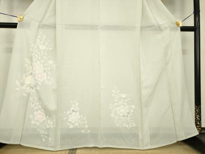 平和屋着物＊夏物 訪問着 絽 草花文 正絹 逸品 AABH2156ck