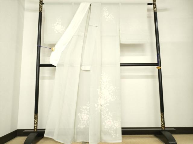 平和屋着物＊夏物 訪問着 絽 草花文 正絹 逸品 AABH2156ck