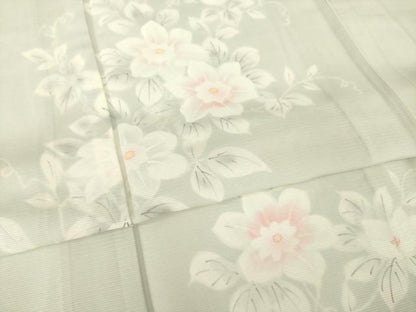 平和屋着物＊夏物 訪問着 絽 草花文 正絹 逸品 AABH2156ck