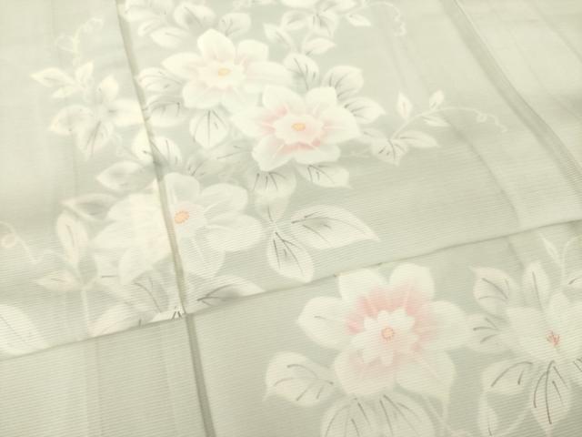 平和屋着物＊夏物 訪問着 絽 草花文 正絹 逸品 AABH2156ck