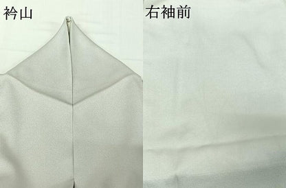 平和屋着物▽訪問着　単衣　草花文　正絹　逸品　AABH2163jh