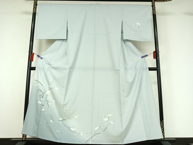 平和屋着物▽訪問着 単衣 枝梅文 暈し染め 洗える着物 AABH2164jh
