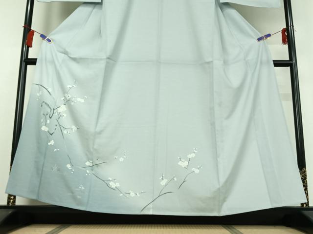 平和屋着物▽訪問着 単衣 枝梅文 暈し染め 洗える着物 AABH2164jh