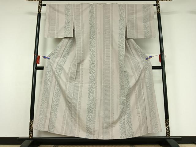 平和屋着物▽上質な紬 単衣 花間道 正絹 逸品 AABH2165jh
