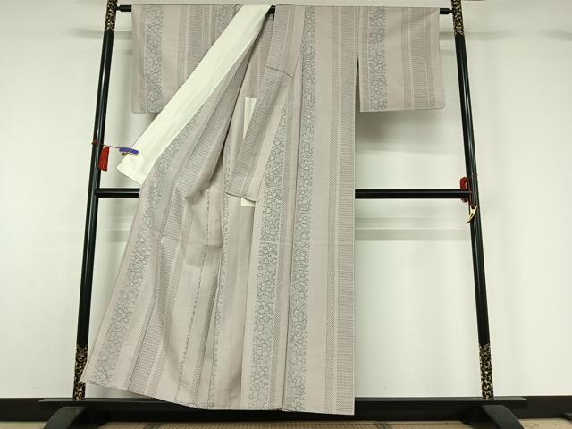 平和屋着物▽上質な紬 単衣 花間道 正絹 逸品 AABH2165jh