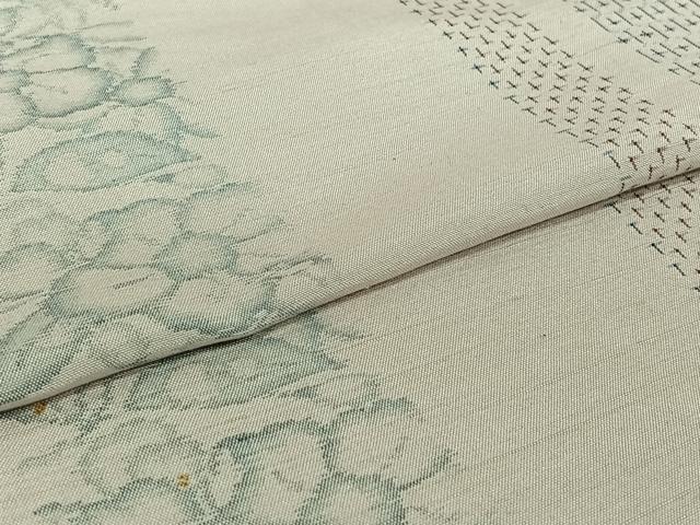 平和屋着物▽上質な紬 単衣 花間道 正絹 逸品 AABH2165jh