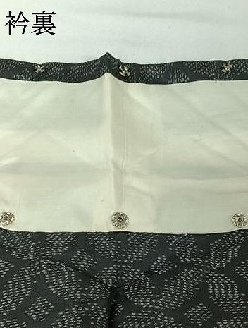 平和屋着物▽本場大島紬　単衣　七宝文　黒地　正絹　逸品　AABH2168jh