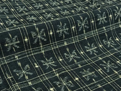 平和屋着物▽上質な紬 単衣 格子 正絹 逸品 AABH2171jh