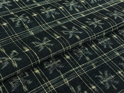 平和屋着物▽上質な紬 単衣 格子 正絹 逸品 AABH2171jh