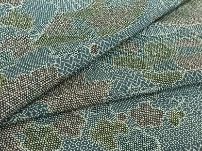 平和屋着物▽江戸小紋 単衣 扇面花文 洗える着物 AABH2173jh