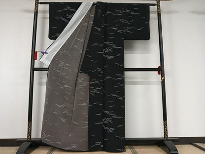 平和屋着物▽小紋 単衣 吹き寄せ文 洗える着物 AABH2176jh