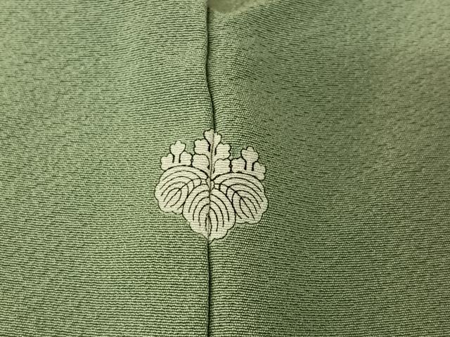 平和屋着物▽上質な色無地　単衣　山葵色　正絹　逸品　AABH2188jh 平和屋着物▽上質な色無地 単衣 山葵色 正絹 逸品 AABH2188jh