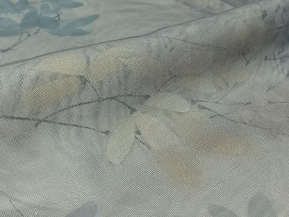 平和屋着物▽訪問着　無双　紗袷　紗×紗　手描き　枝花文　正絹　逸品　AABH2192jh