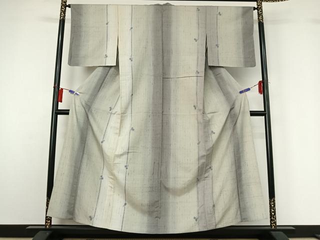 平和屋着物▽上質な紬　単衣　色無地　素鼠色　正絹　逸品　AABG7232ck 平和屋着物▽上質な紬 単衣 色無地 素鼠色 正絹 逸品 AABG7232ck