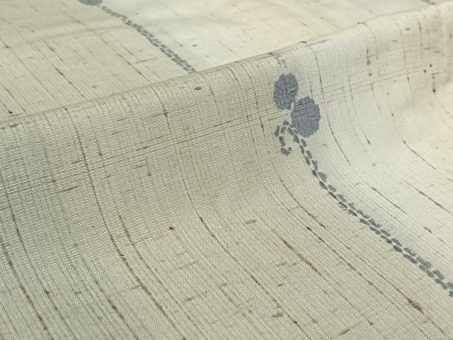 平和屋着物▽上質な紬　単衣　草花文　暈し染め　やまと誂製　正絹　逸品　AABH2193jh