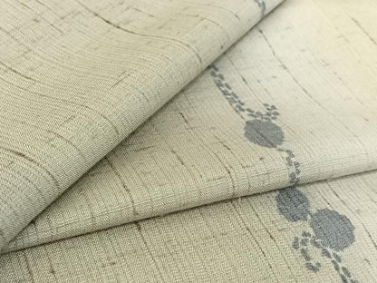 平和屋着物▽上質な紬　単衣　草花文　暈し染め　やまと誂製　正絹　逸品　AABH2193jh
