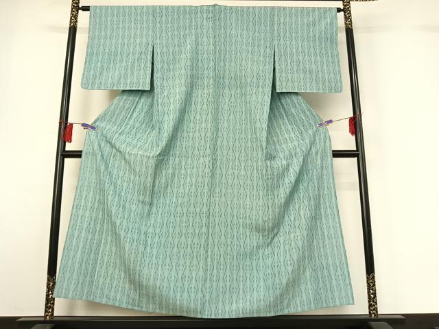 平和屋着物▽上質な紬　単衣　縞　正絹　逸品　AABH2198jh