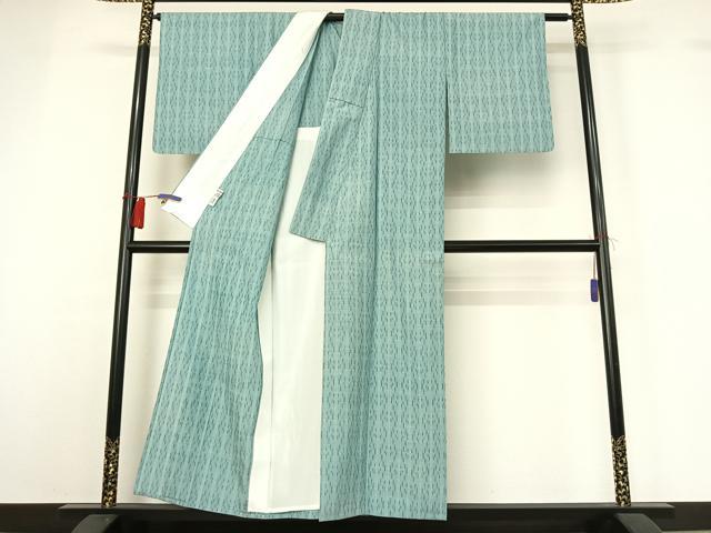 平和屋着物▽上質な紬　単衣　縞　正絹　逸品　AABH2198jh