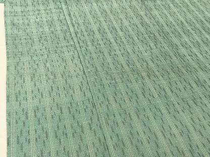 平和屋着物▽上質な紬　単衣　縞　正絹　逸品　AABH2198jh