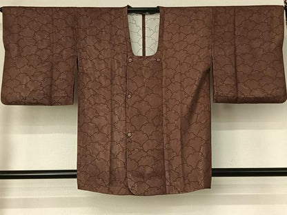 平和屋着物▽道行コート　スリーシーズン　春夏秋　塵除け　雪輪文　正絹　逸品　AABH2201jh