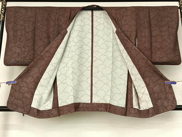 平和屋着物▽道行コート　スリーシーズン　春夏秋　塵除け　雪輪文　正絹　逸品　AABH2201jh