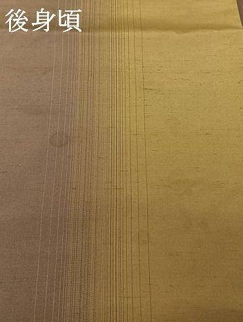 平和屋着物▽上質な紬　単衣　間道　正絹　逸品　AABH2205jh