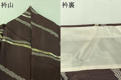 平和屋着物▽上質な小紋　単衣　手描き　流水花文　三越扱い　正絹　逸品　AABH2207jh